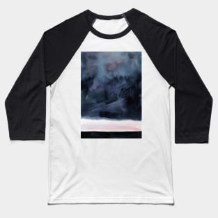 Watercolor landscape sky clouds Baseball T-Shirt